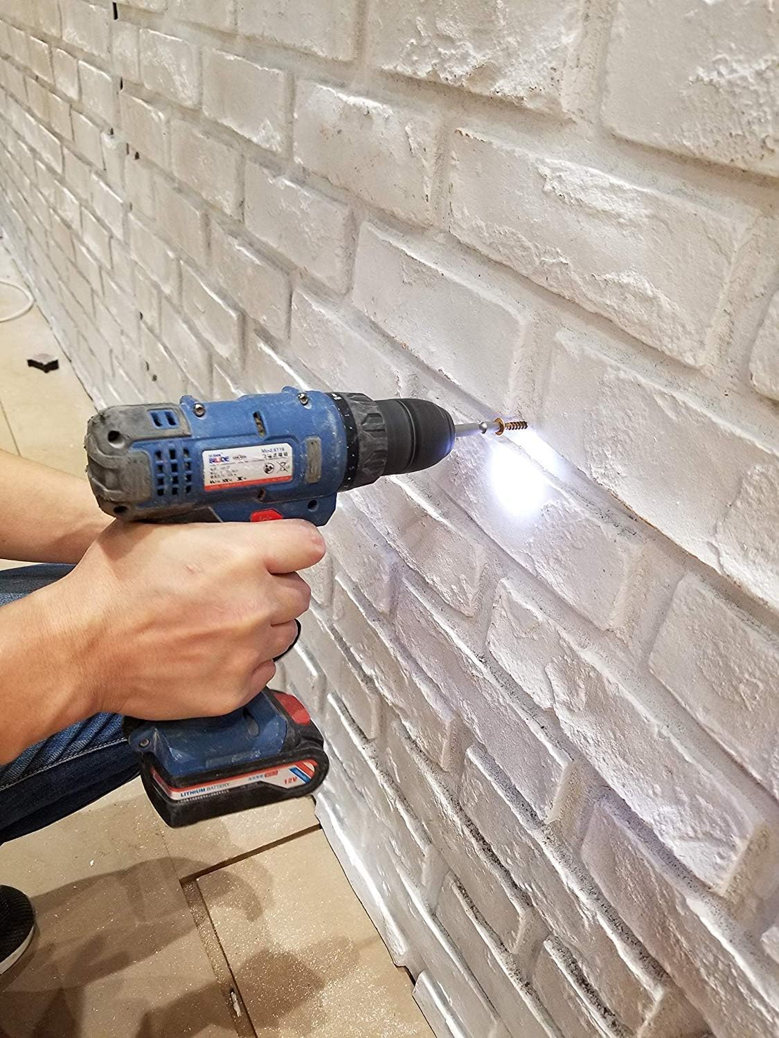 3D Wall Panels FRP Faux Brick Wallpanel for TV Walls, Sofa Background, Wall Art Decorative, Extrior Siding and Interior Wall Tiles (45" X 27"/ PIC，32 Square Feet/Box)