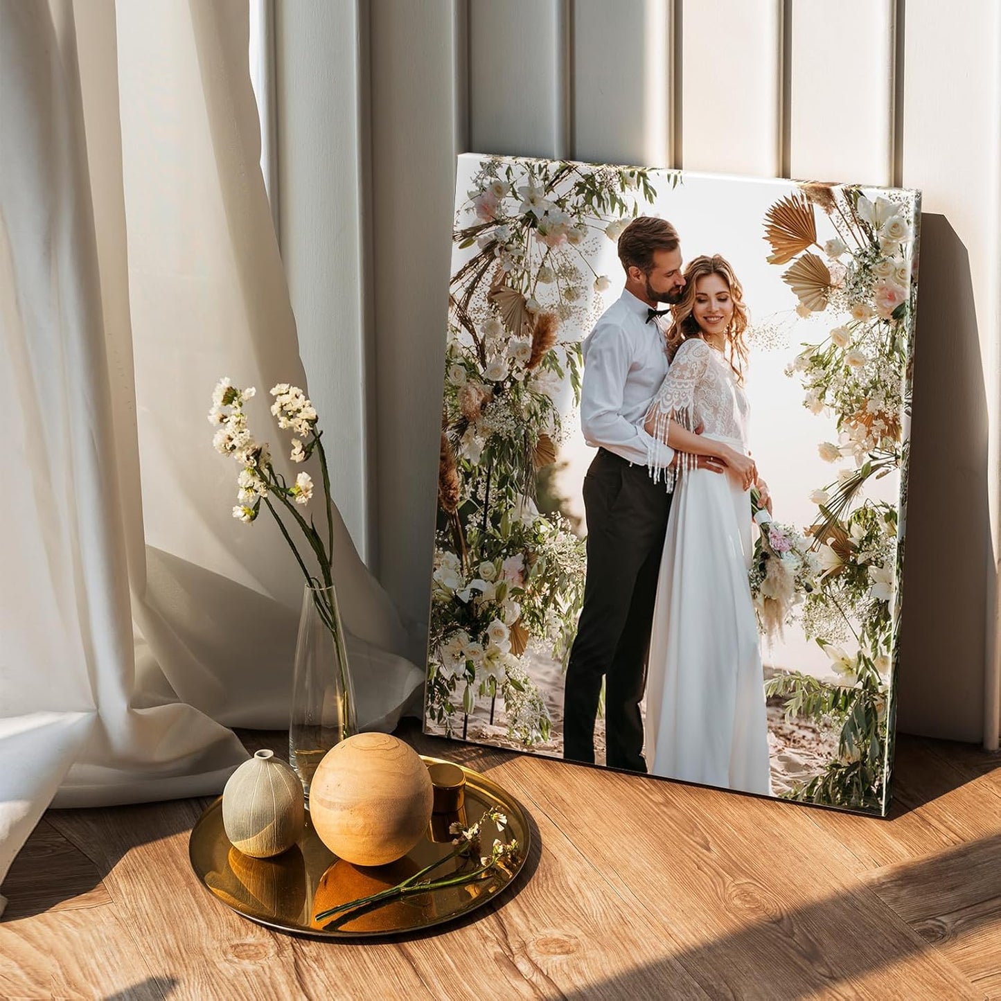 Xrlsg Custom Canvas Prints - Personalized Wood Framed Wall Art for Home Decor | 8" W x 10" H - Portrait