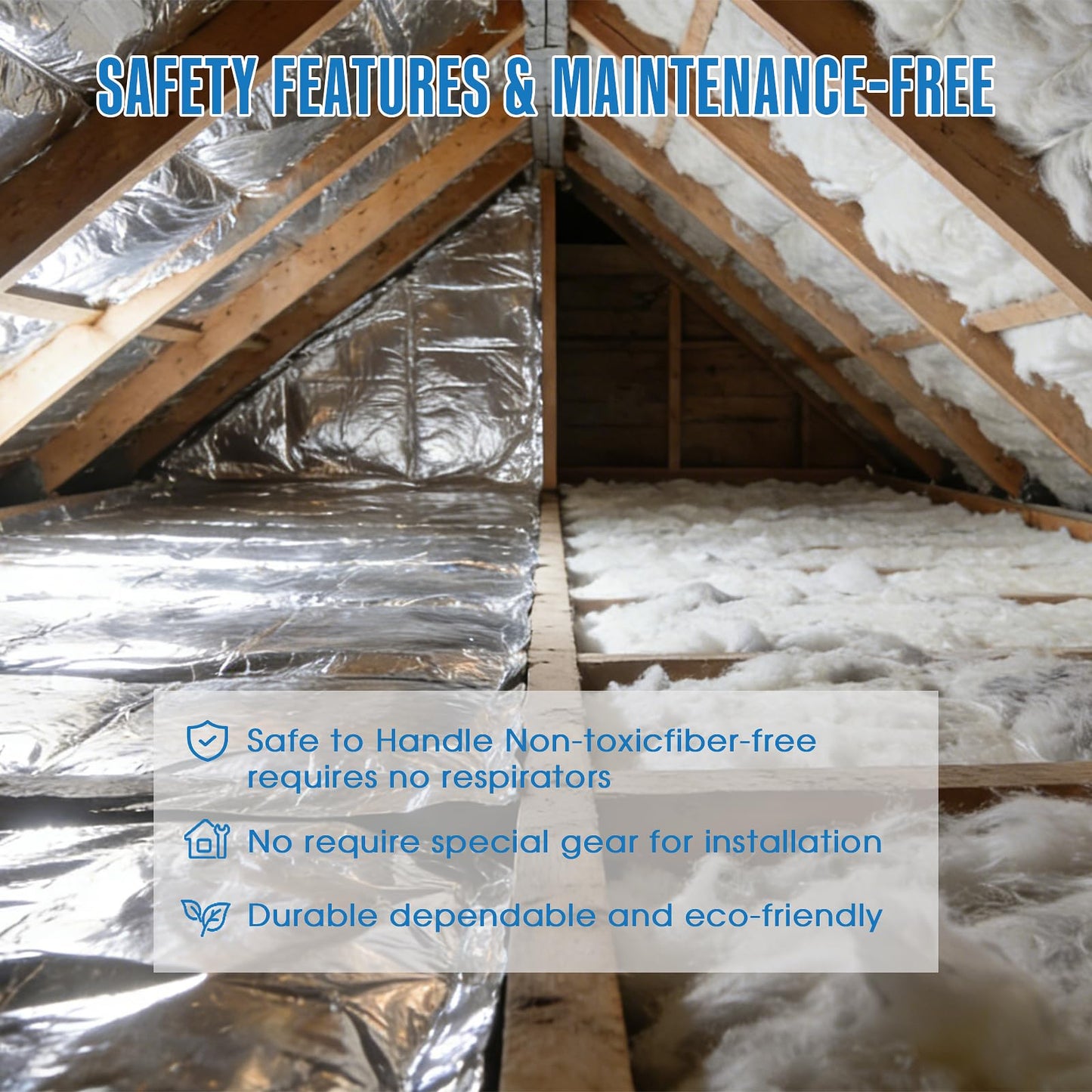 ZXQDRE Radiant Barrier Insulation Roll 1000 Sq Ft, Double Reflective Perforated Attic Foil for Heat Shield & Energy Savings, Heavy Duty Foil Insulation Thermal Barrier, Easy DIY Installation