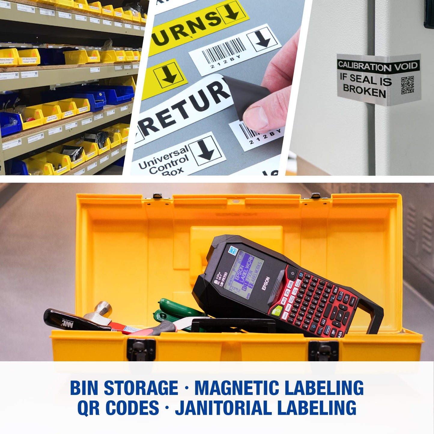 LABELWORKS Epson LW-PX700 Industrial Label Maker Kit - Compatible with Large Variety of Tape Types, Portable Handheld Label Printer