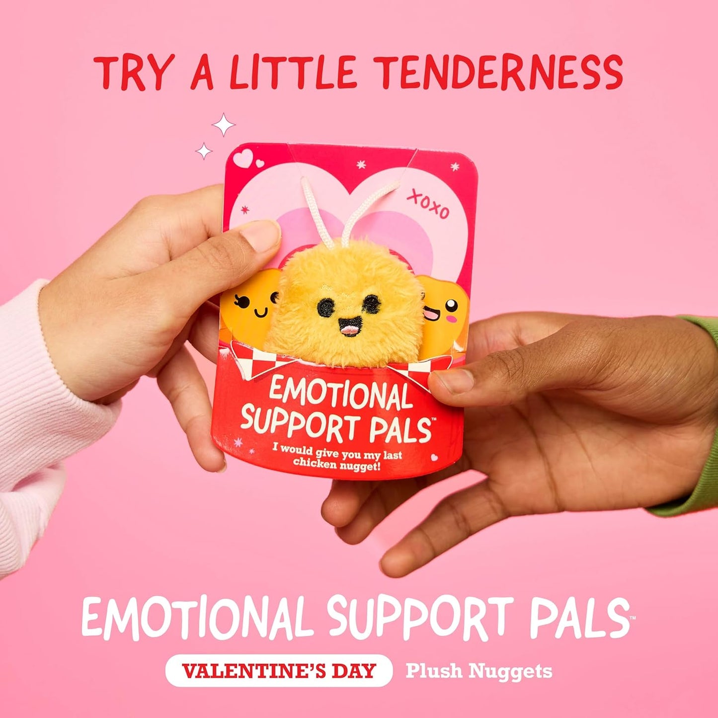 Relatable Emotional Support V-Day Nugget Cards - 10 Plushies & Cards with Carrying Case | Perfect Valentine's Gifts for Kids & Friends
