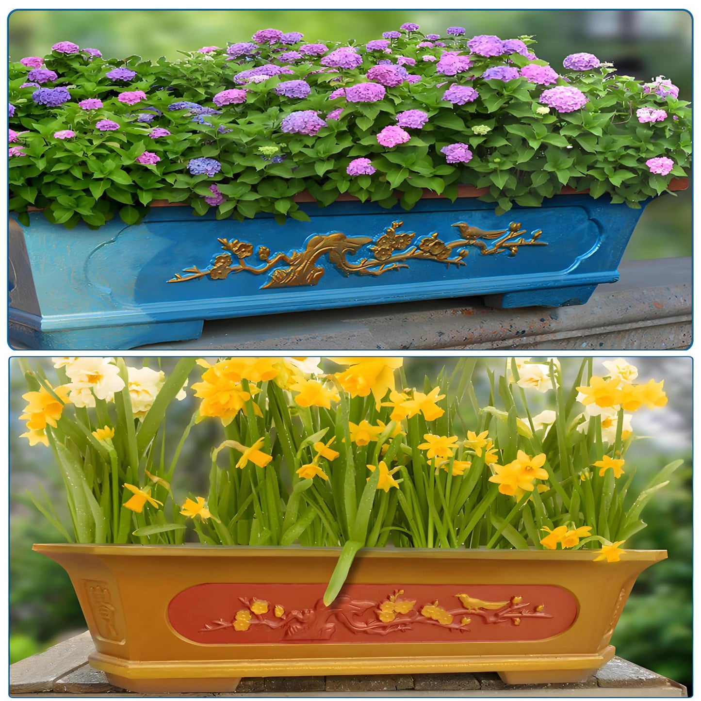 DIYUNIMOULD Large Planter Molds, Extra Large Concrete Planter Molds, Flowerpot Molds for Home and Garden Decor (35 CM)
