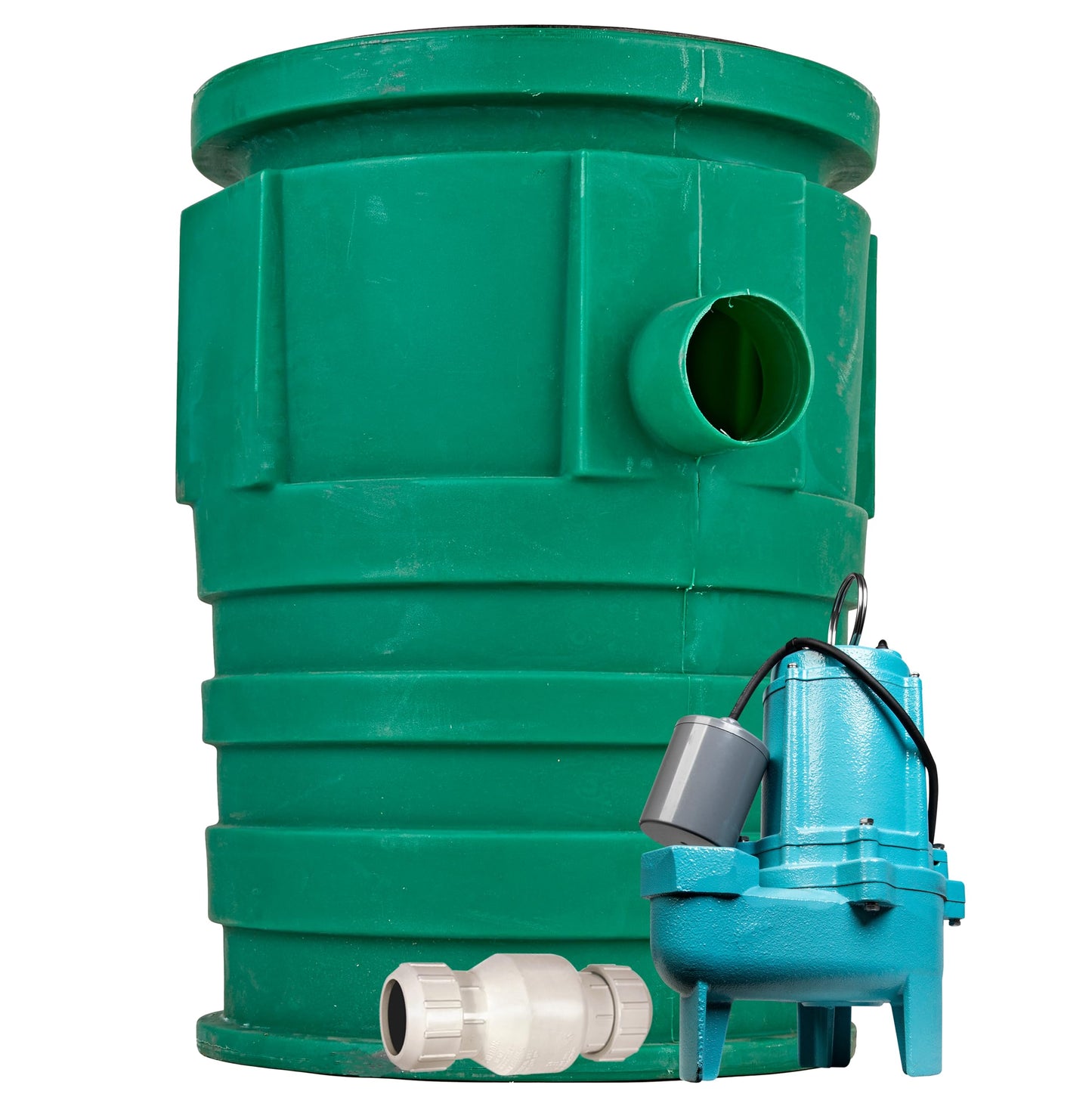 Little Giant WCR-9SP 115 Volt, 4/10 HP, 4800 GPH Automatic Outdoor Water/Seepage Collection and Removal System with Sewage Pump, 20' Piggyback Float Switch, Structural Foam Cover, Green/Blue, 509081