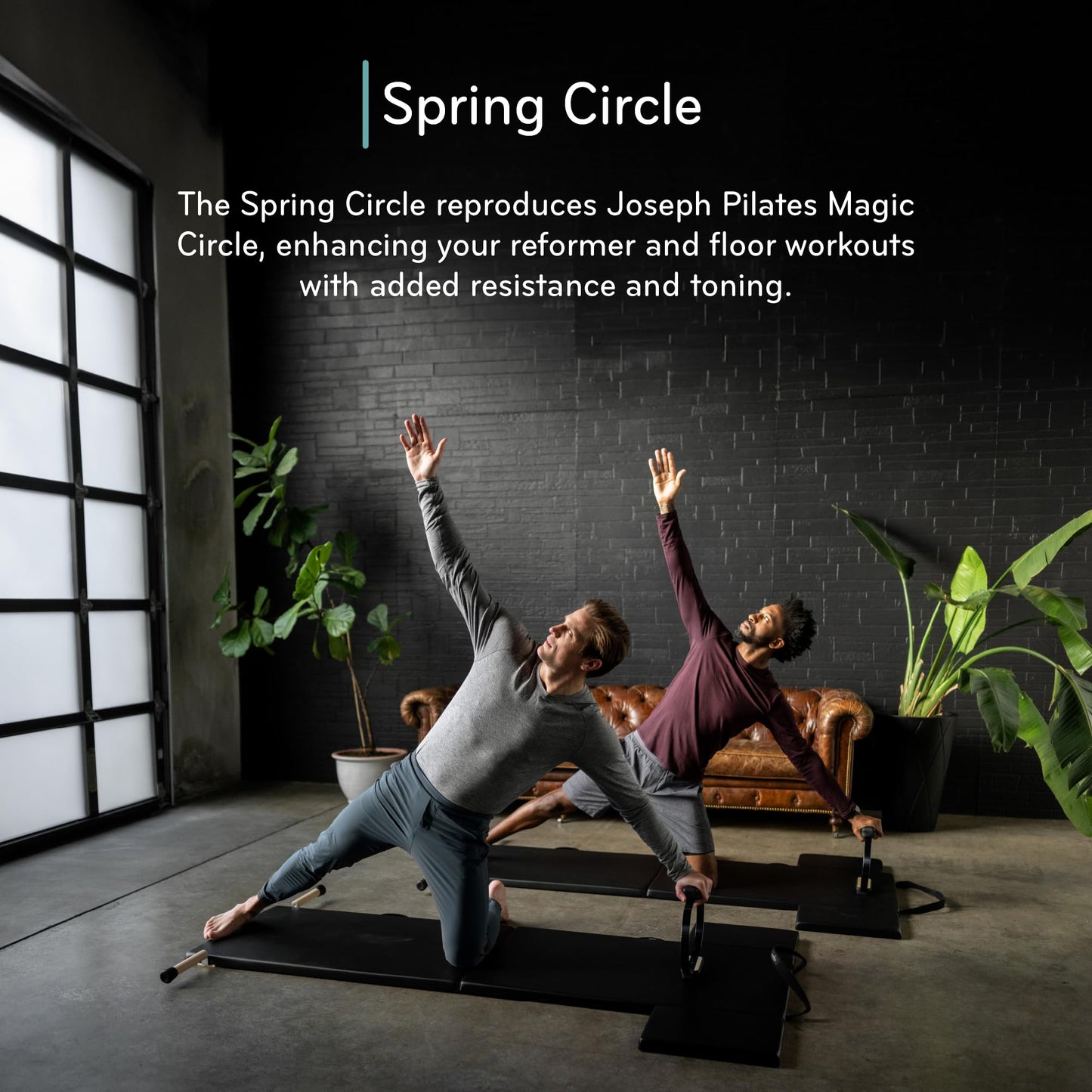 Balanced Body Spring Circle, Workout Ring, Pilates Reformer Accessory, Pilates Equipment for Home Gym or Pilates Studio Use, Medium 3-Band Resistance