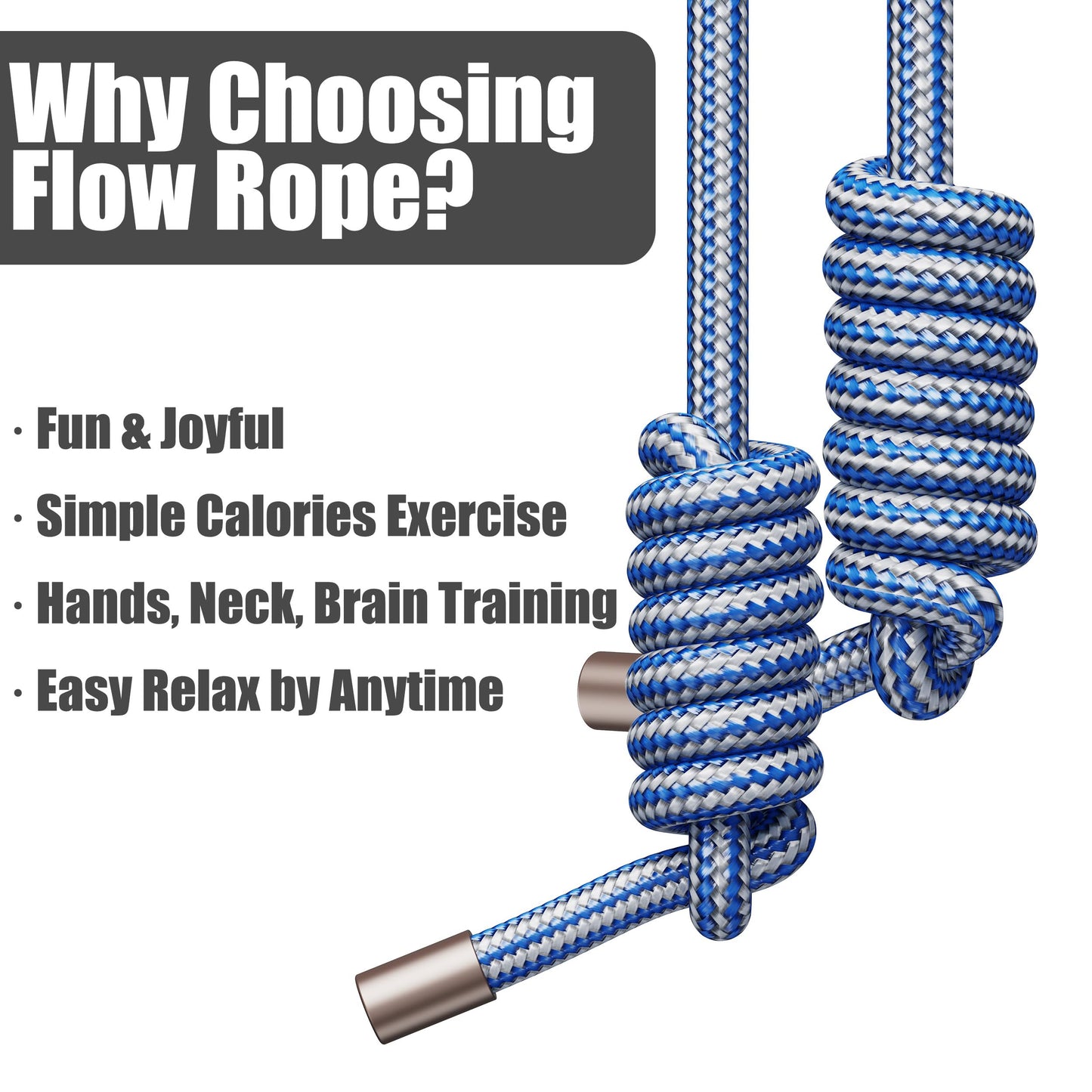 Flow Rope Weighted Fitness Jump Rope for Women Men Workout, Adjustable 1.5LBS Heavy Rope for Adult Exercise, Mobility & Coordination Training Home Gym & Outdoors, Gift Ideas