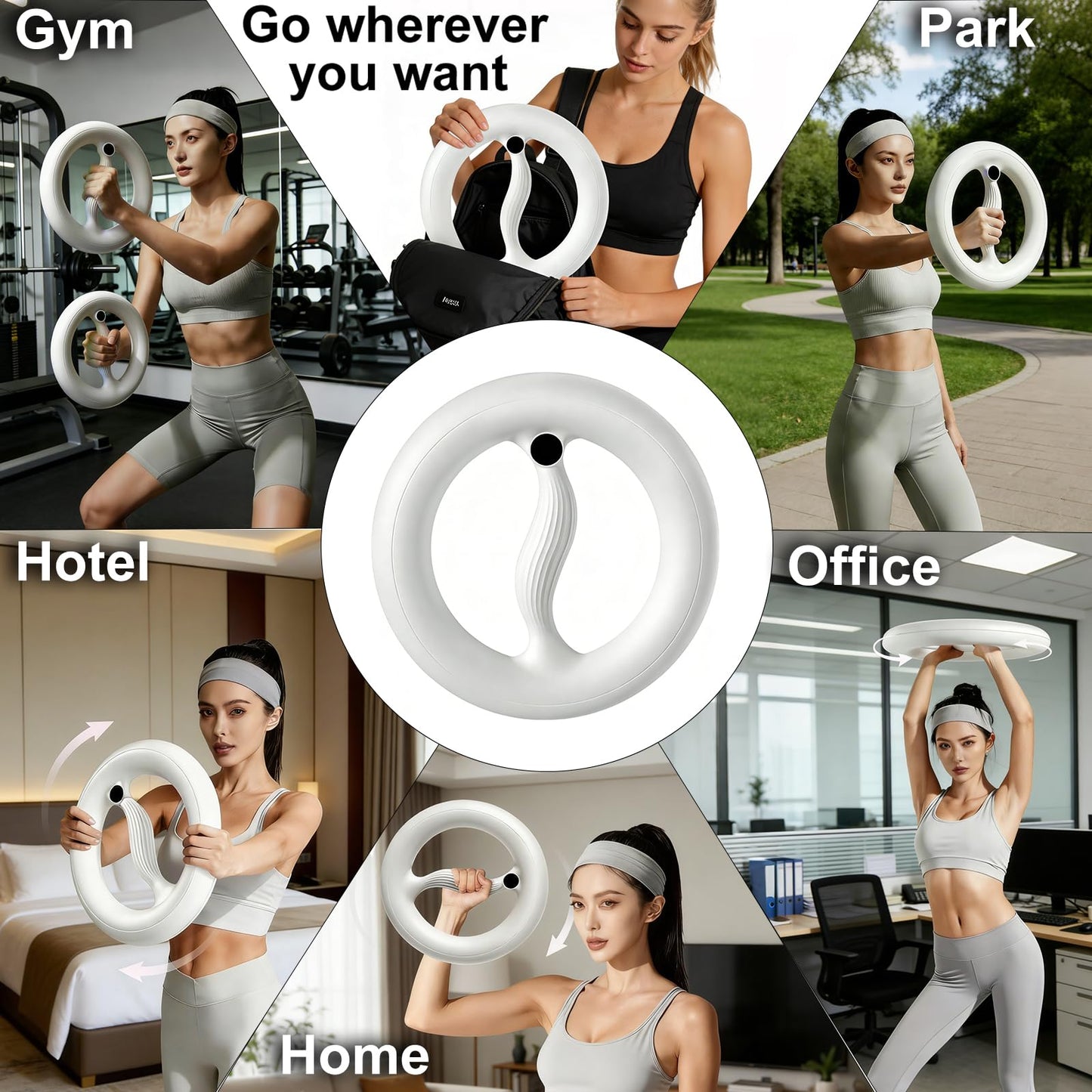 Vicamy Arm Workout Equipment for Home Gym,360° Infinity Hoop, Shoulder Reliever Ball Swing, Arm Trainer for Men & Women,Hand Crank Forearm Wrist Exerciser & Shoulder Reliever,Forearm Strengthener