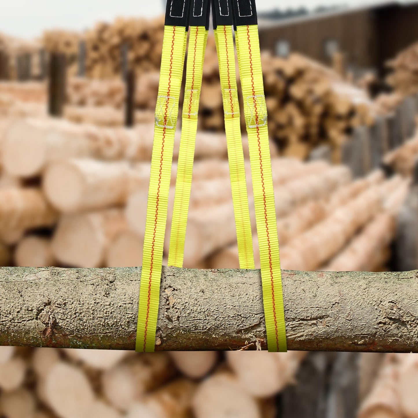 Shappy 2 Pcs 10' x 1" Lifting Sling Straps Heavy Duty Lifting Nylon Sling Web Slings Tree Saver Recovery Strap for Constructions, Steel, Trailer