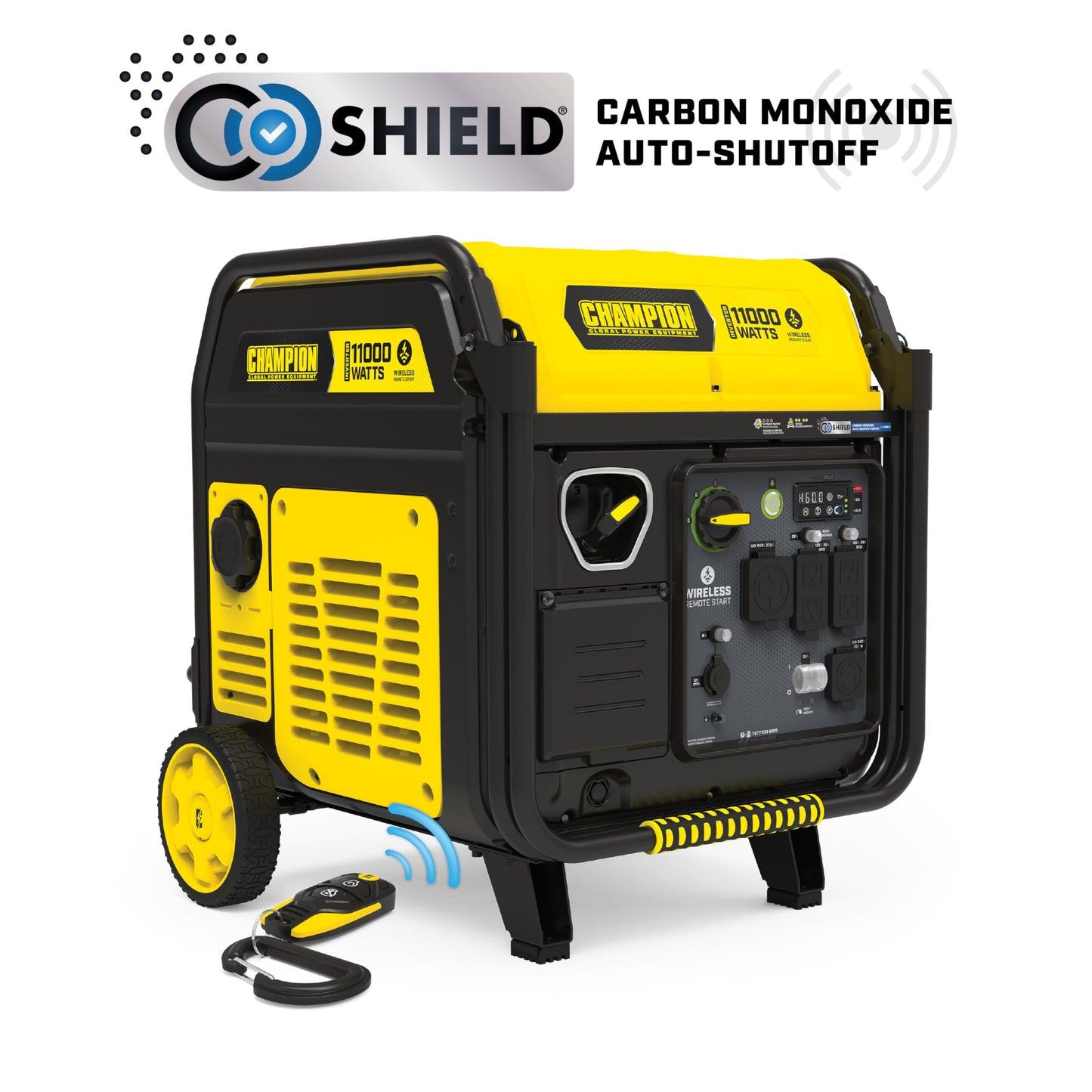 Champion Power Equipment 11,000-Watt Wireless Remote Start Home Backup Portable Inverter Generator with Quiet Technology and Free 3-Year Warranty
