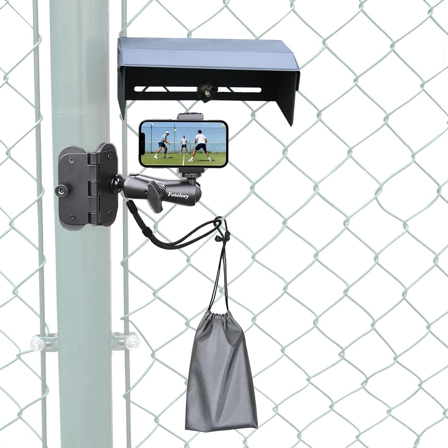 Fotoleey 360 14/13/12, 12/11 Magnetic Phone Fence Post Mount for Mevo Start- Quick Install, Adjustable with Weather