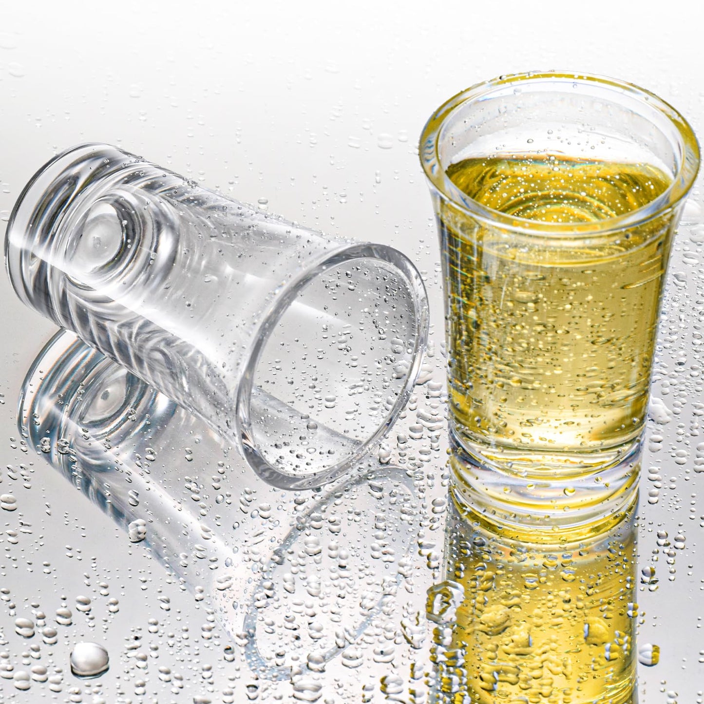 YIMITEE 144 Pack 1.2 OZ Acrylic Shot Glasses Set, Heavy Base Party Shot Glass Bulk, Clear Reusable Mini Cup, Small Kids Drinking Glassware for Whiskey, Liqueur, Jello, Cocktail, Vodka, Rum, Wine Bar