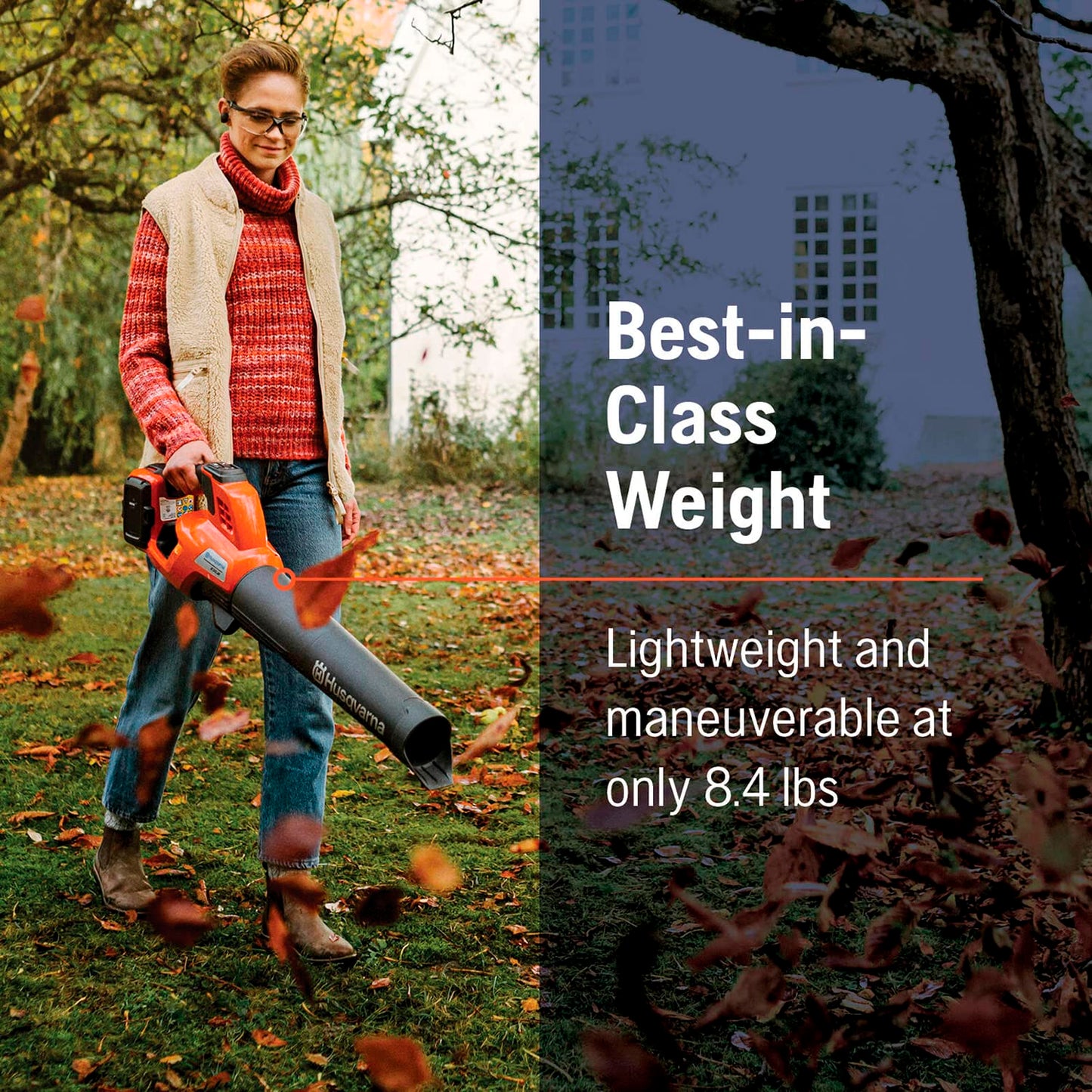 Husqvarna 230iB Battery Powered Cordless Leaf Blower, 136-MPH 650-CFM Electric Leaf Blower with Brushless Motor and Quiet Operation, 40V Lithium-Ion 4 Ah Battery and Charger Included, 970480204