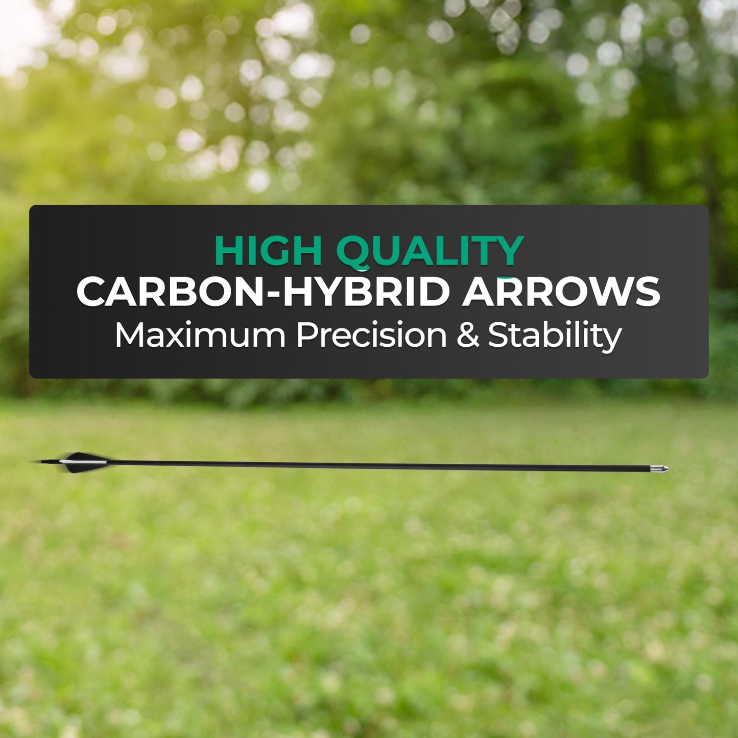BOWRILLA® Bow and Arrow for Kids Ages 6+ | Beginner Archery Set with Aim Guide, 6 Carbon Hybrid Arrows & 3 Targets | 3-Piece Take-Down Recurve Youth Bow for Left & Right Handers