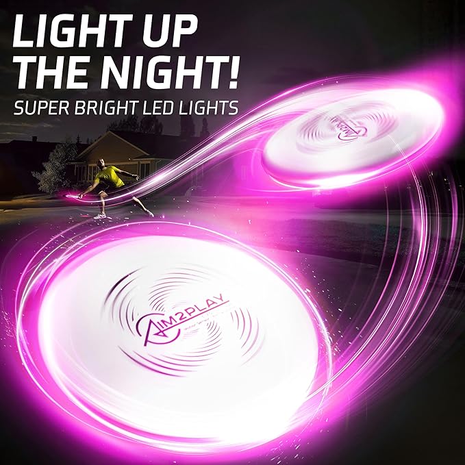 Glow in The Dark Flying Discs, Light Up | Sports Unique Gift, Professional Long & Precise Flights Very Bright