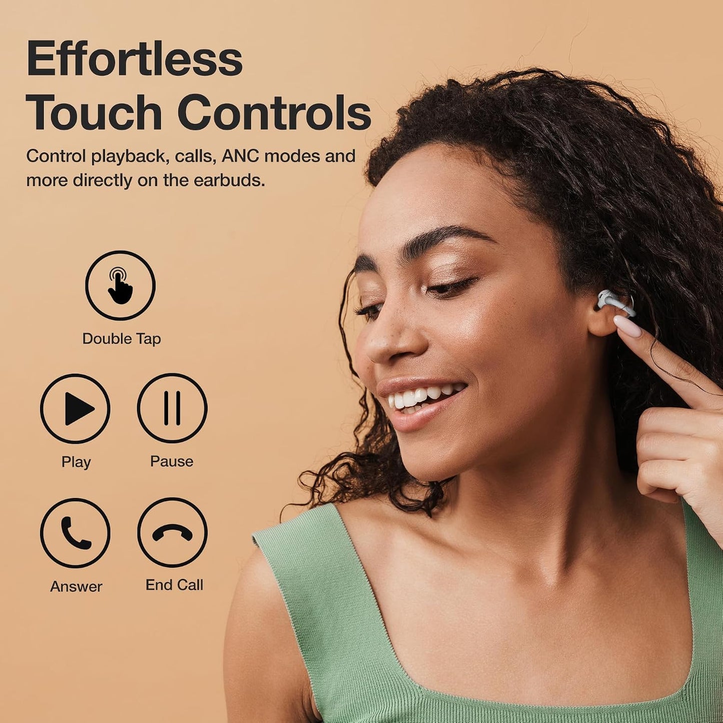 4.6G 31H 5.4 THINKAR SoraClips Open Ear Earbuds, Ultra Lightweight Clip On Headphones, Playtime AI ENC Wireless