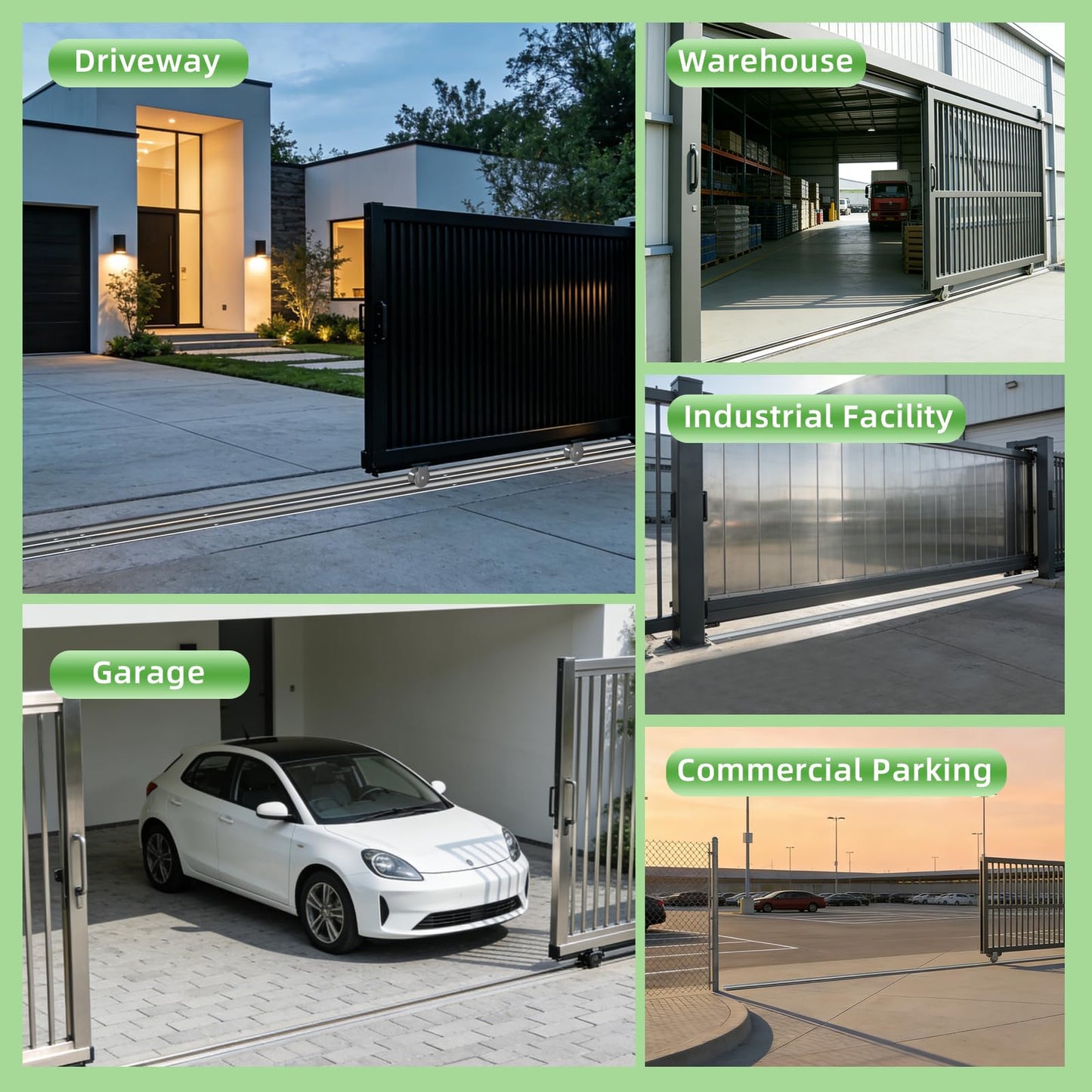24 ft Galvanized V Track, 6 x 4 ft Sections, Inverted V Track for 1" OD V-Groove, Sliding Gate Rollers, Heavy Duty Driveway Sliding Gate Track, Includes Stainless Steel Hammer Drive Anchors