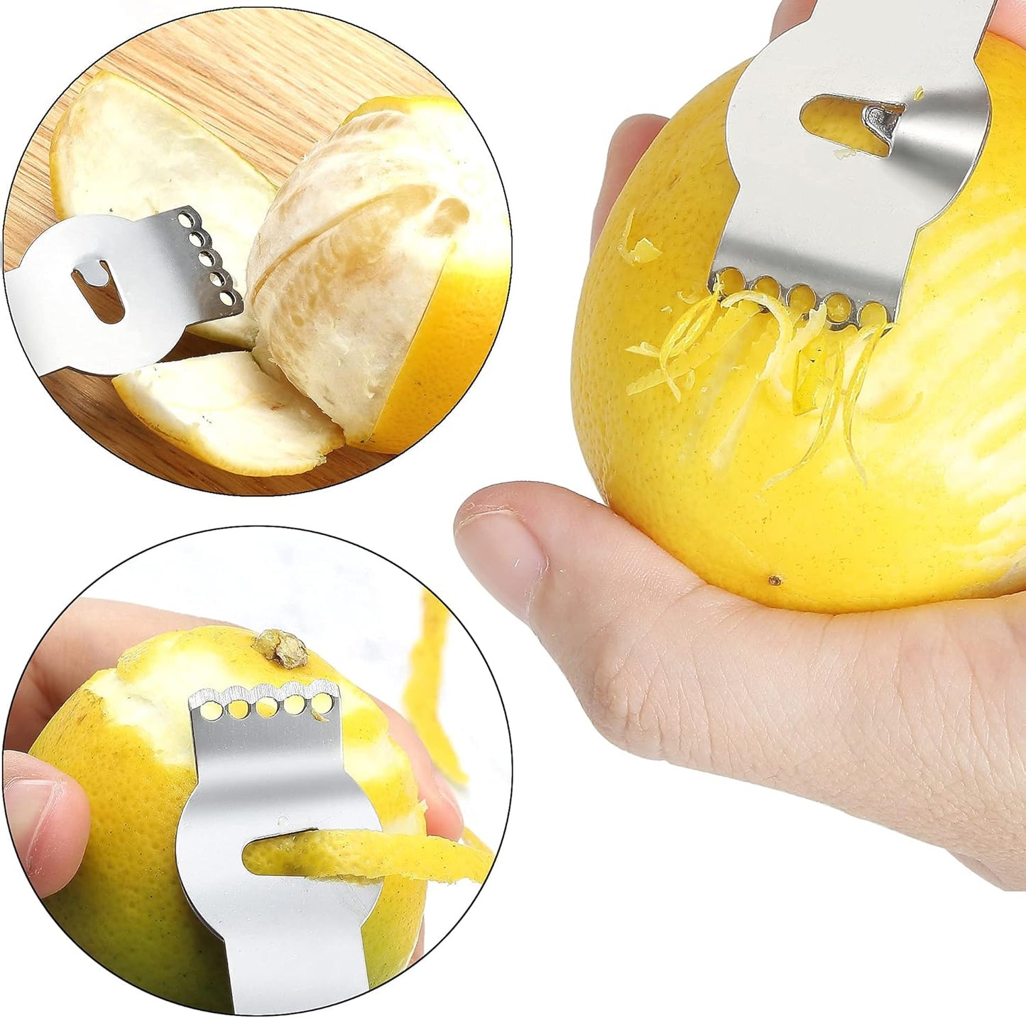 Tongjude Stainless Steel Cheese Grater Set - 5-Piece Kitchen Grater, Peeler, Slicer & Zester with Cleaning Brush