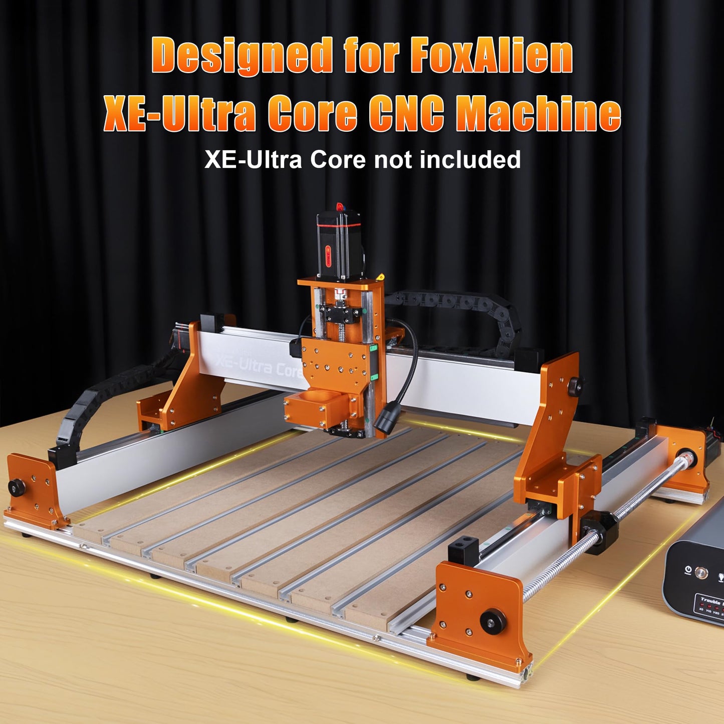 FoxAlien T-slot Hybrid Spoilboard Work Table for XE-Ultra Core CNC Machine, Aluminum Profile Base Frame Uipgrade Kit for Woodworking Cutting