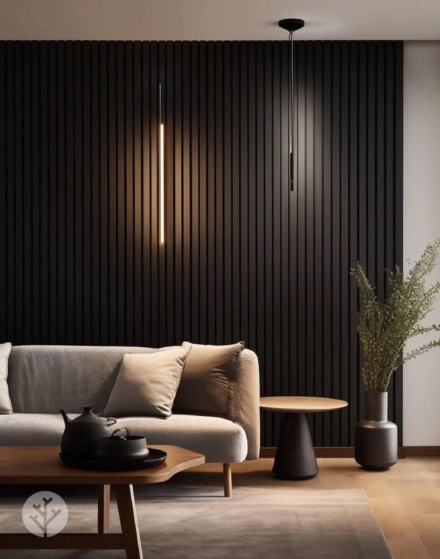 WVH Black Matte Acoustic Slat Wall Panels, Measures 118.11" x 25.20", Smooth Laminate Finish, Interior Decor for Walls & Ceilings, Noise Cancelling & Sound Absorbing for Home, Office & Bedroom, 2pcs