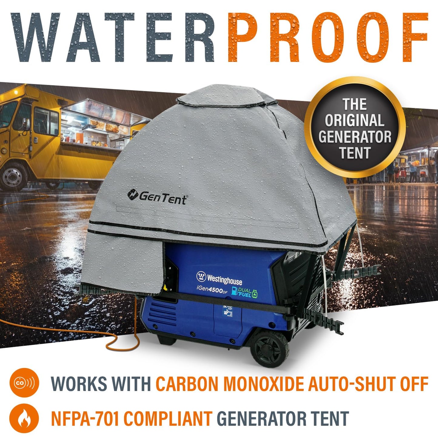 GenTent Inverter Running Cover – Generator Tent for Fully Encased Inverters (Gray, Original - Standard)