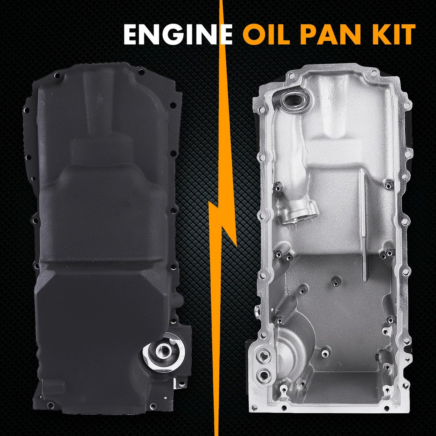 302-20 81577 LT Swap Retrofit Oil pan Kit Compatible with GM Gen V LT1 LT4 L83 L86 5.3L 6.2L 67-92 Camaro/Firebird 64-72 A-Body 78-87 G-Body Black