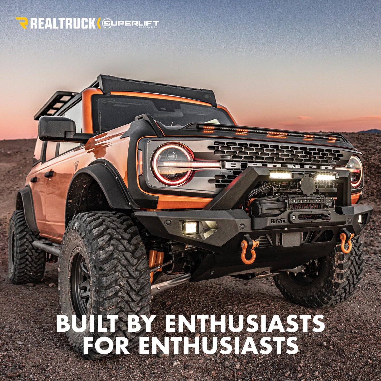 RealTruck SUPERLIFT SUSPENSION 2" Leveling Kit for Ford Bronco | Strut Spacers | 9720 | Fits 2021-2024 Ford Bronco (Does Not fit Sport Model or Sasquatch Package)