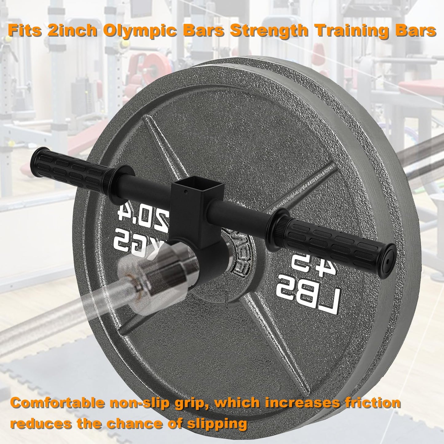 KSWLOR T Bar Row Barbell Handle,T Bar Row Handle Landmine Attachment,T Bar Row Attachment Fit for 2 Inch Olympic Barbell Weight Bar