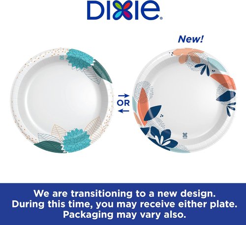 Dixie Paper Plates - 10 Inch, 86 Count Pack of 2 | Microwave-Safe & Soak-Proof | Cut Resistant