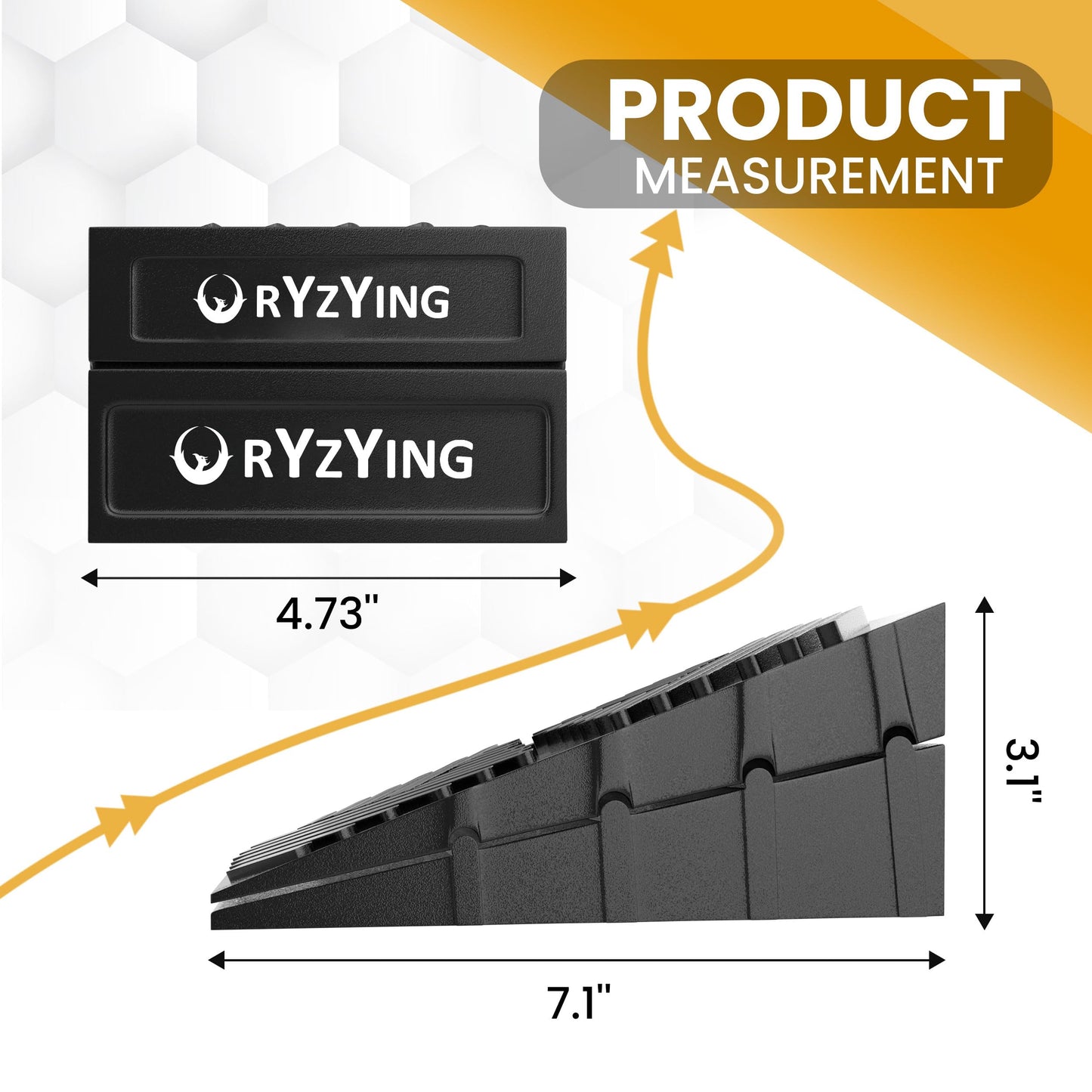 Ryzying Squat Wedge Rubber Slant Board Squat Wedge Block 2PCS Non Slip Professional Squat Ramp,Squat Platform for Heel Elevated Squats and Calf Raises,Slant Board Professional Squat Ramp for Weights