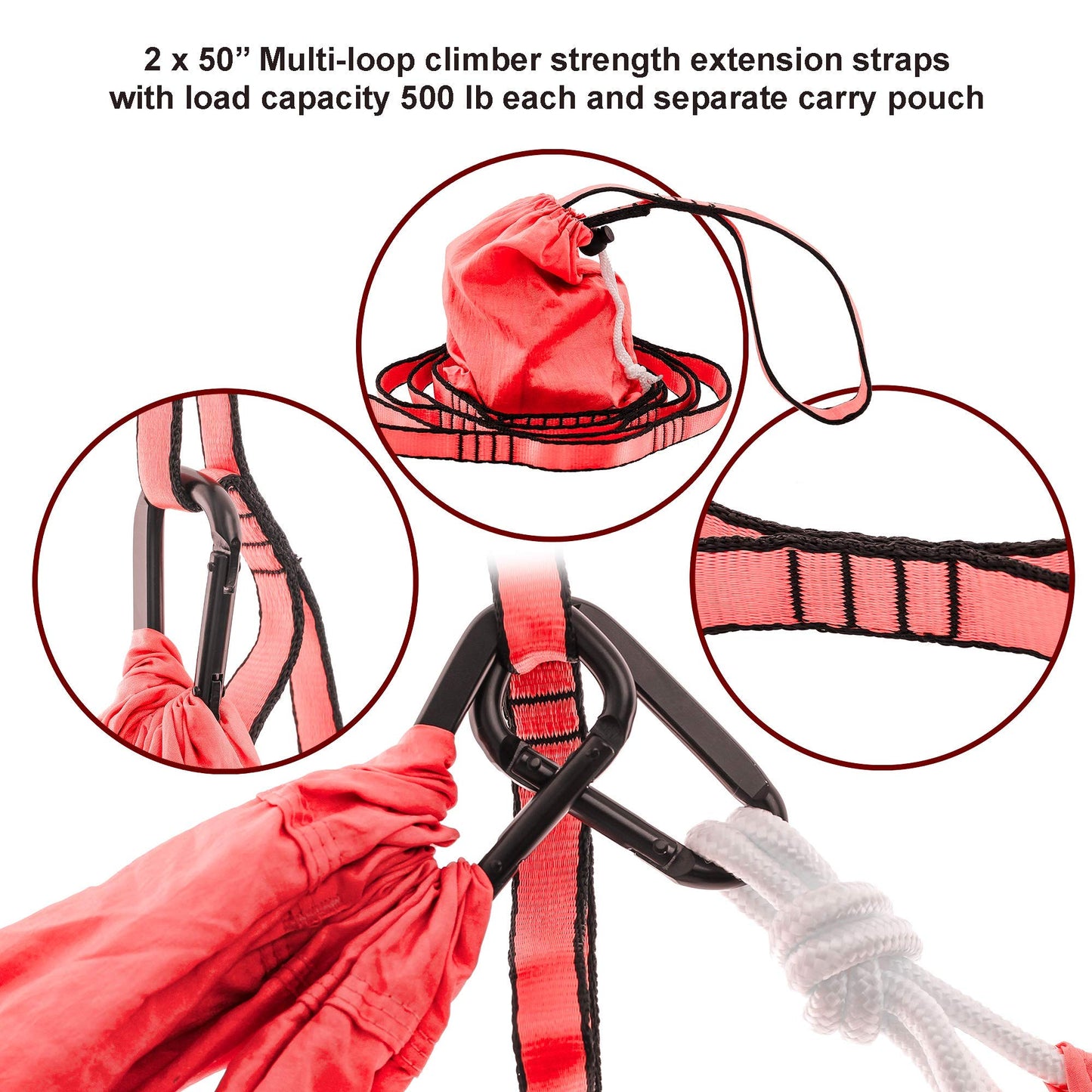 Yoga4You Aerial Yoga Swing Set - Yoga Hammock Hanging Swing - Aerial Sling Inversion Fly Kit - AcroYoga Inversion Tool - Antigravity Yoga Sling - Suspension Trapeze (Coral)