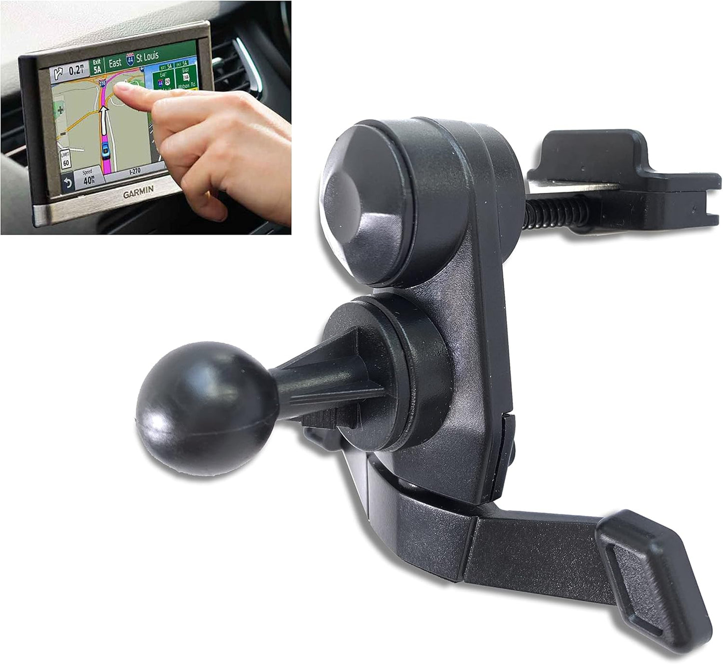 Randconcept Garmin Air Vent GPS Mount | Compatible with Nuvi, RV, Dezl, Drive, Drivesmart, Driveassist and More