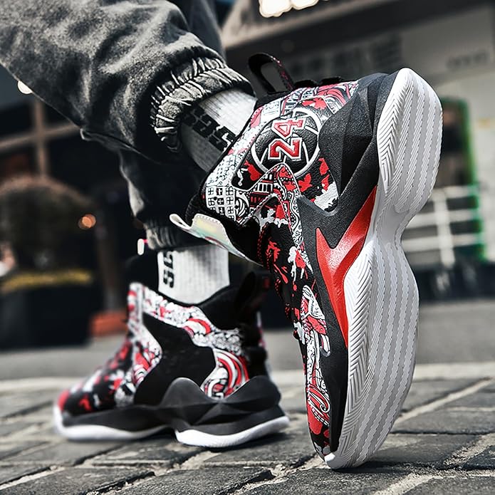 Boys Basketball Shoes Breathable Indoor Athletic Shoes Youth Outdoor Fashion Sneakers Comfortable Basketball Shoes for Girls
