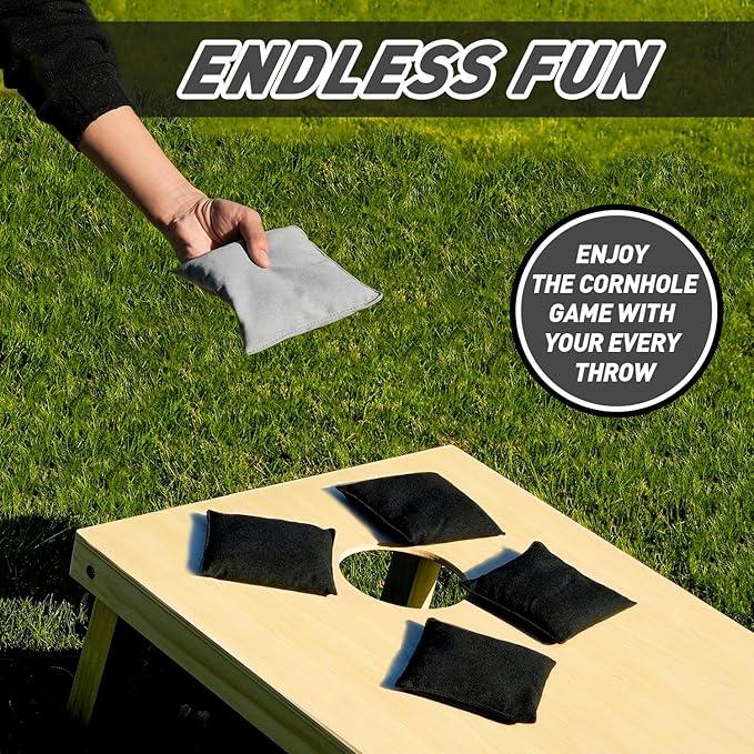 Cornhole Bags Set of 8 Regulation Corn Hole Bean Bags for Cornhole Game, Professional Weather Resistant Corn Hole Bags with Tote Bag