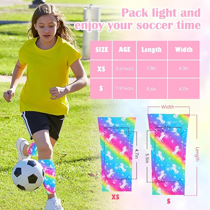 Shin Guards Soccer Kids Girls, Shin Pads Shin Guard Protection Kids Girls Toddler, Calf Compression Sleeve with Honeycomb Pads for Kids 3-9 Years Old Girls Toddlers