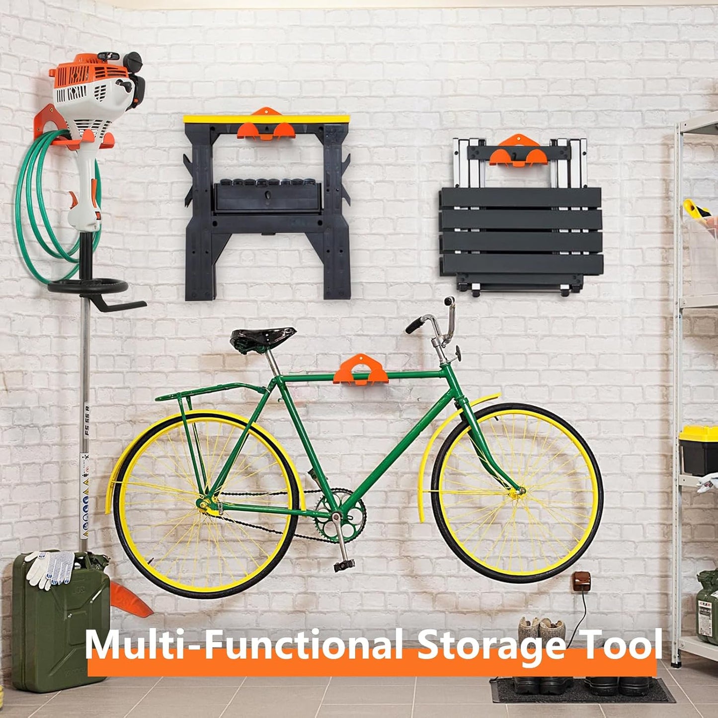 Reliahom Heavy Duty Garage Organization Weed Eater Hanger - Tool Organizer for Trimmers | 1 Pack