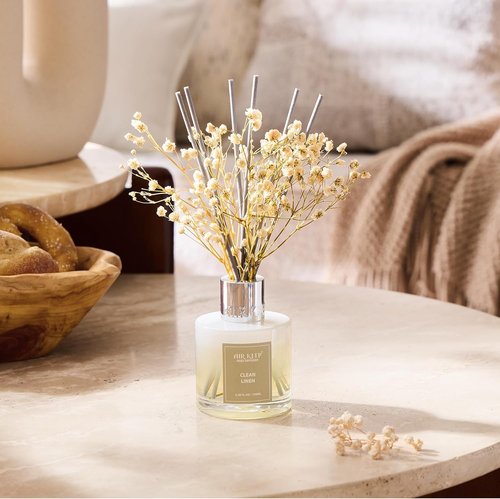 Airkeep Reed Diffuser Set - Clean Linen Home Fragrance with 8 Reed Sticks | 3.38 fl oz (100 ml)
