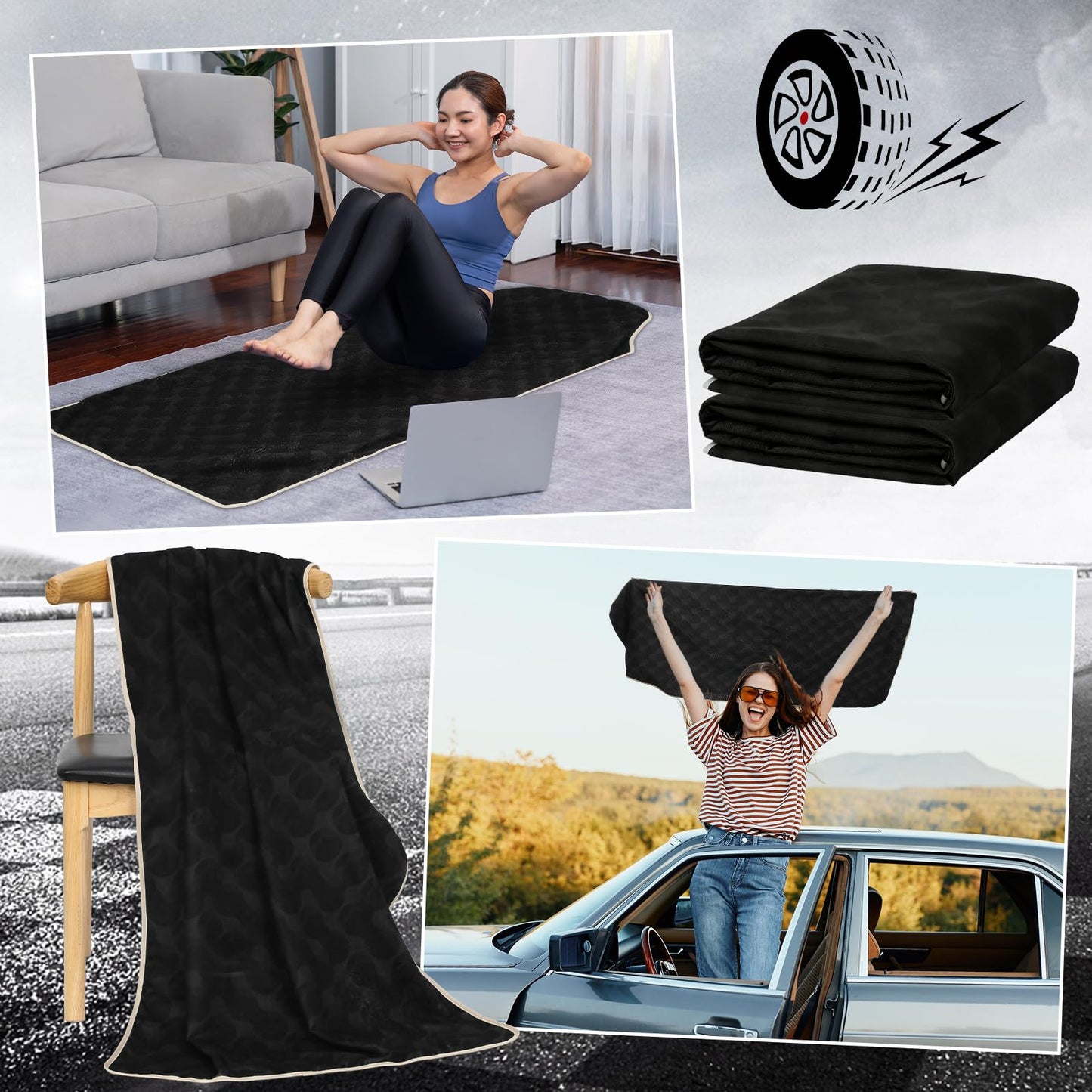 Lonfliness 1PCS Car Seat Cover Towel Non Slip Front Seat Car Seat Towel Athletic Running Towel Washable Seat Cover for Gym Workout Sweat Outdoor Sport Beach Hiking Yoga (Midnight)