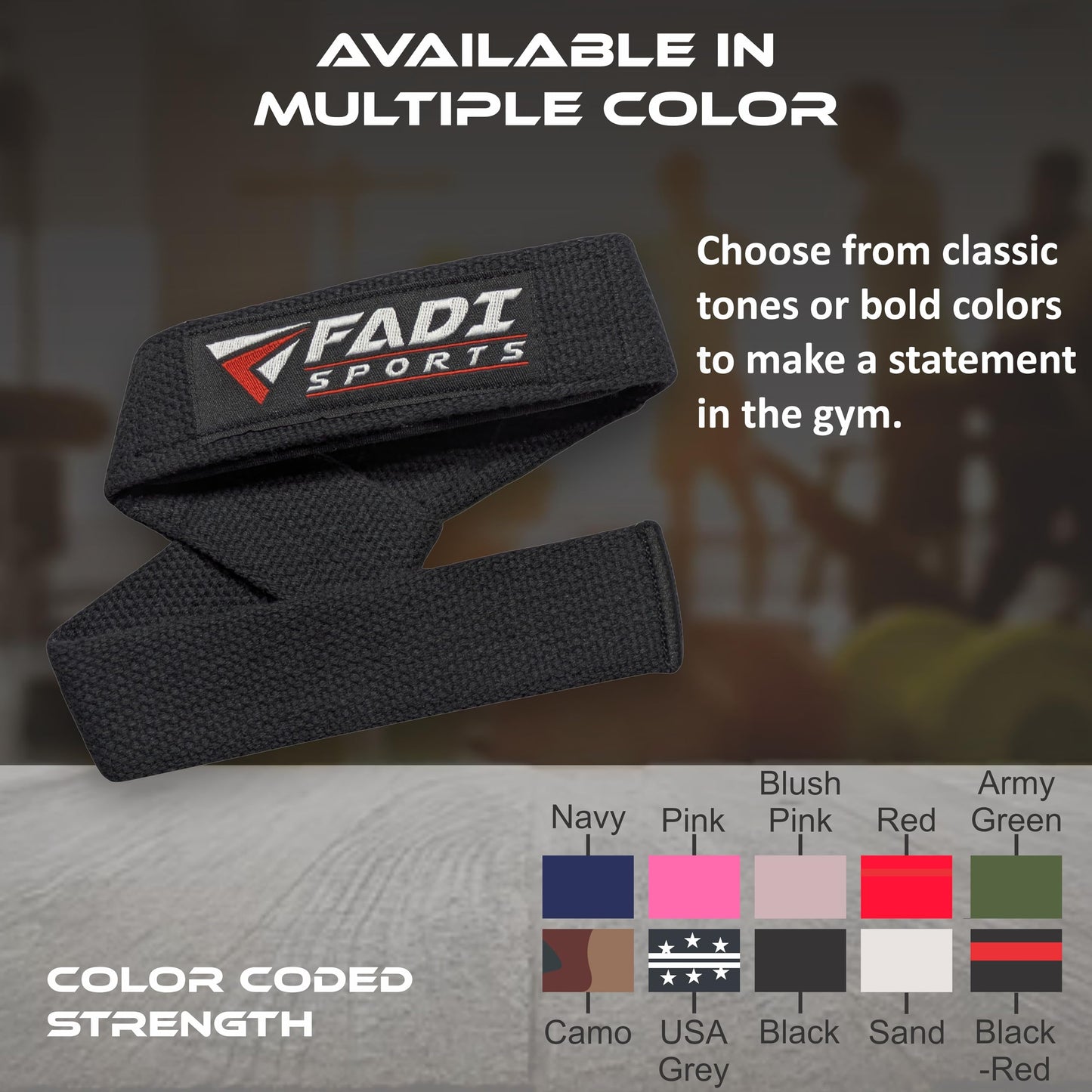 Fadi Sports Lifting Wrist Straps for Weightlifting, Bodybuilding, Powerlifting & Deadlifts – 24 Inch Cotton Straps with Padded Neoprene for Strength Training & Grip Support (Black/White)