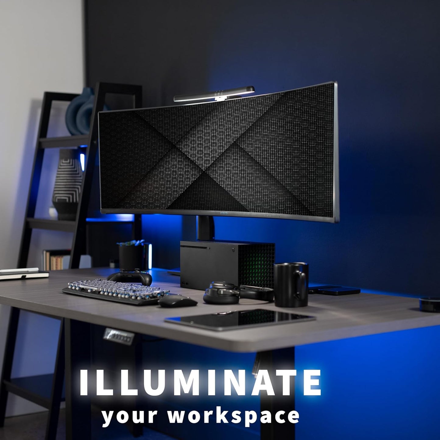 5 Desk-LTSB2 VIVO Universal LED Curved Computer Monitor Light Bar, USB Powered Screen Lamp for Home Office, Level