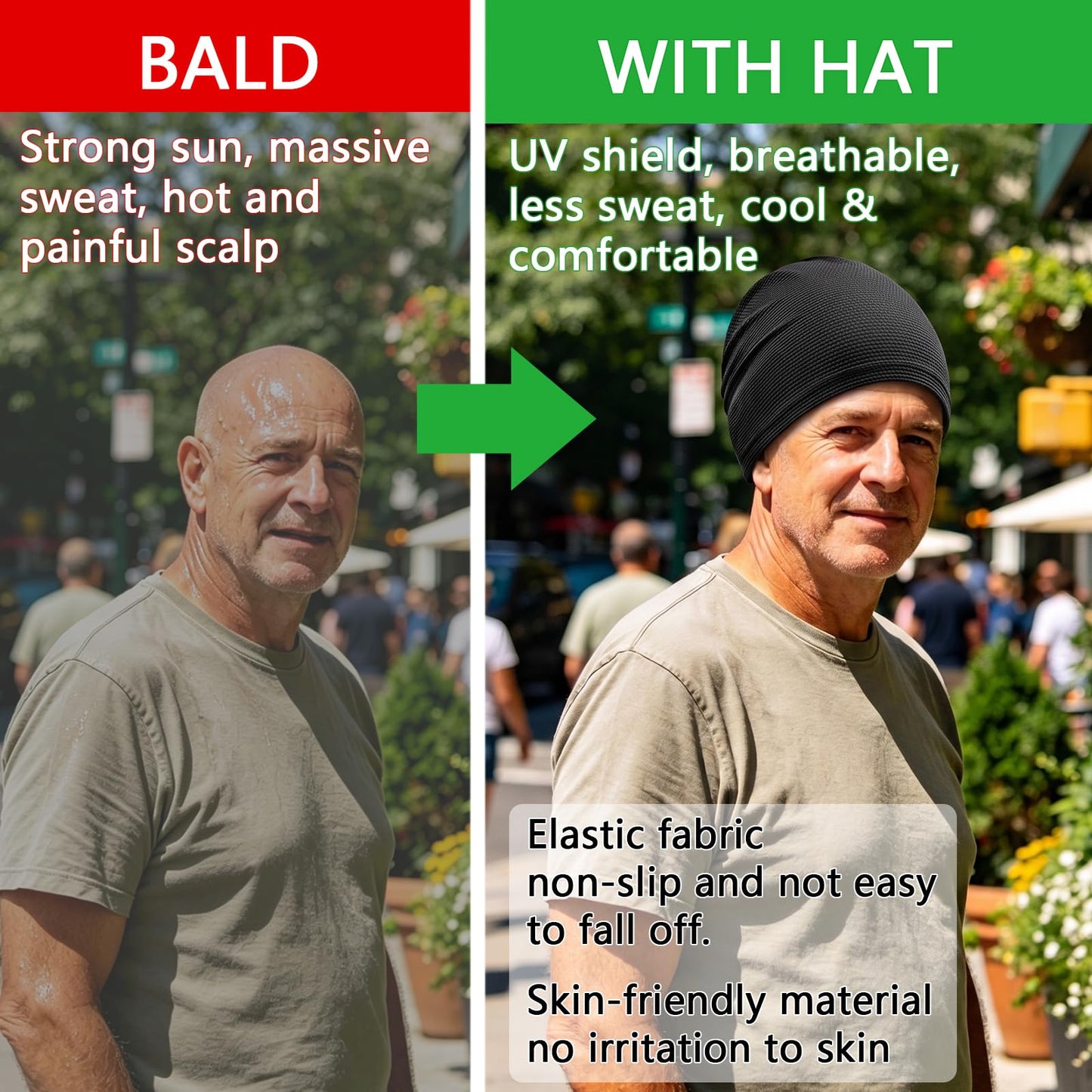 Gainlove 2 Pack Cooling Skull Caps for Men & Women, Breathable 3D Mesh Sweat Wicking Running Hat for Cycling Helmet & Hard Hat Liner