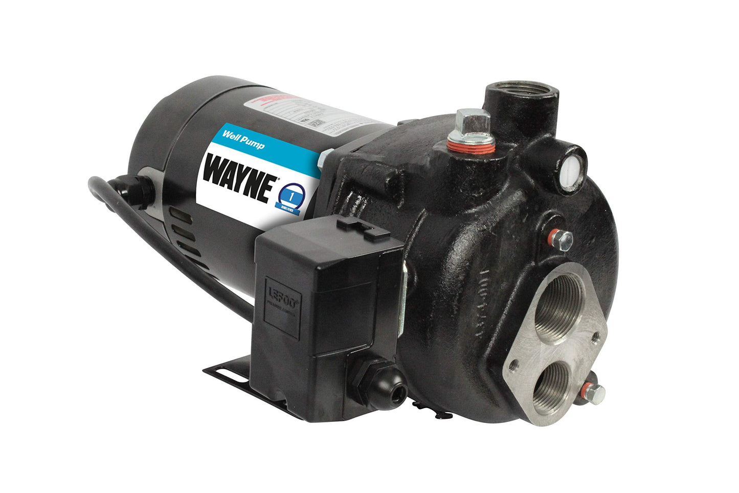 WAYNE CWS100-1 HP Cast Iron Convertible Jet Well Pump - Up to 588 Gallons Per Hour - Heavy Duty Jet Well Pump