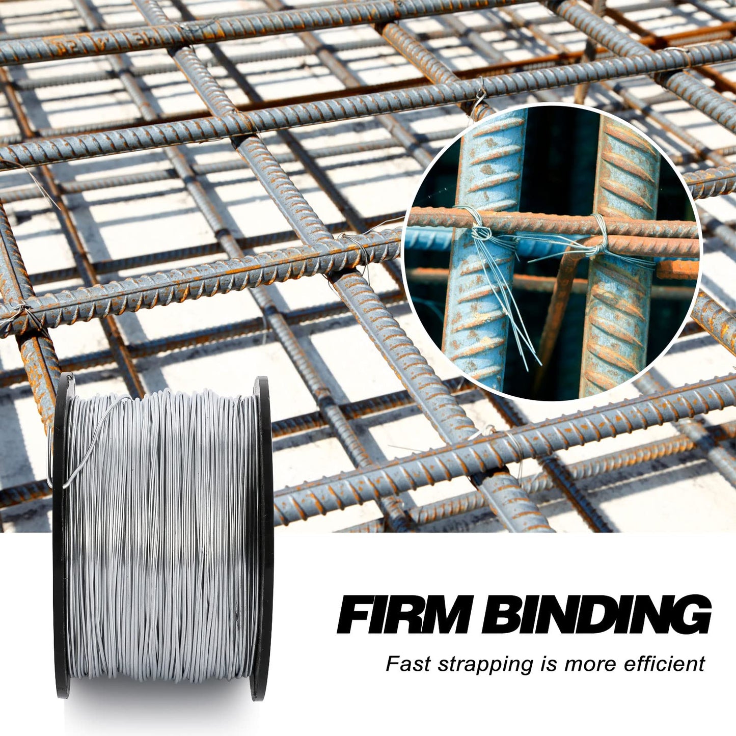 NEWTRY Automatic Rebar Tier a 5 Rolls of Rebar Tie Wire