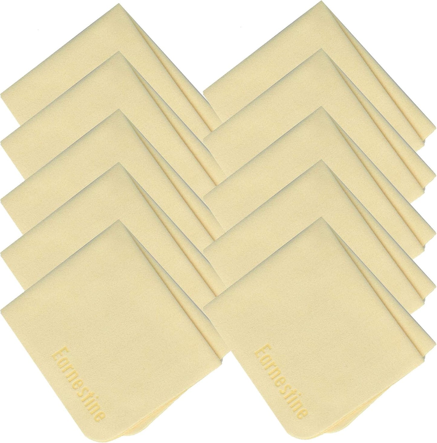 Earnestine 10 Pack 6" 7" x Premium Thick Microfiber Eyeglasses Cleaning Cloth for Glasses,Safe No Color Bleeding