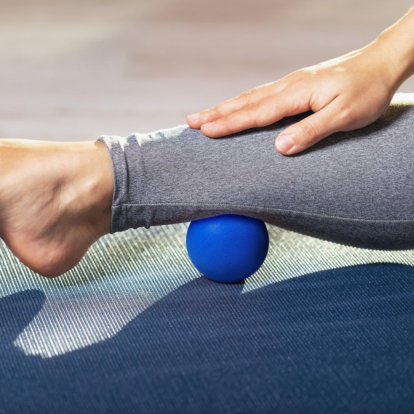 2-Pack Firm Lacrosse Massage Balls- for Deep Tissue, Trigger Point & Myofascial Release Therapy, Relieve Muscle Knots (Green&Blue)