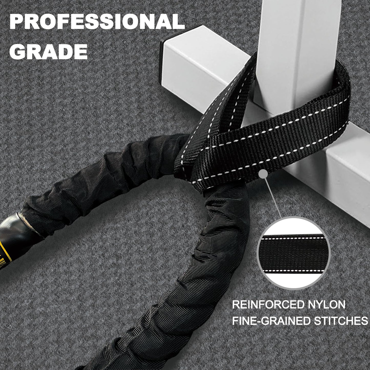 POWER GUIDANCE Battle Rope Anchor Strap Kit, Fit 1.5“/2" Battle Rope for Home Gym & Outdoor Workout