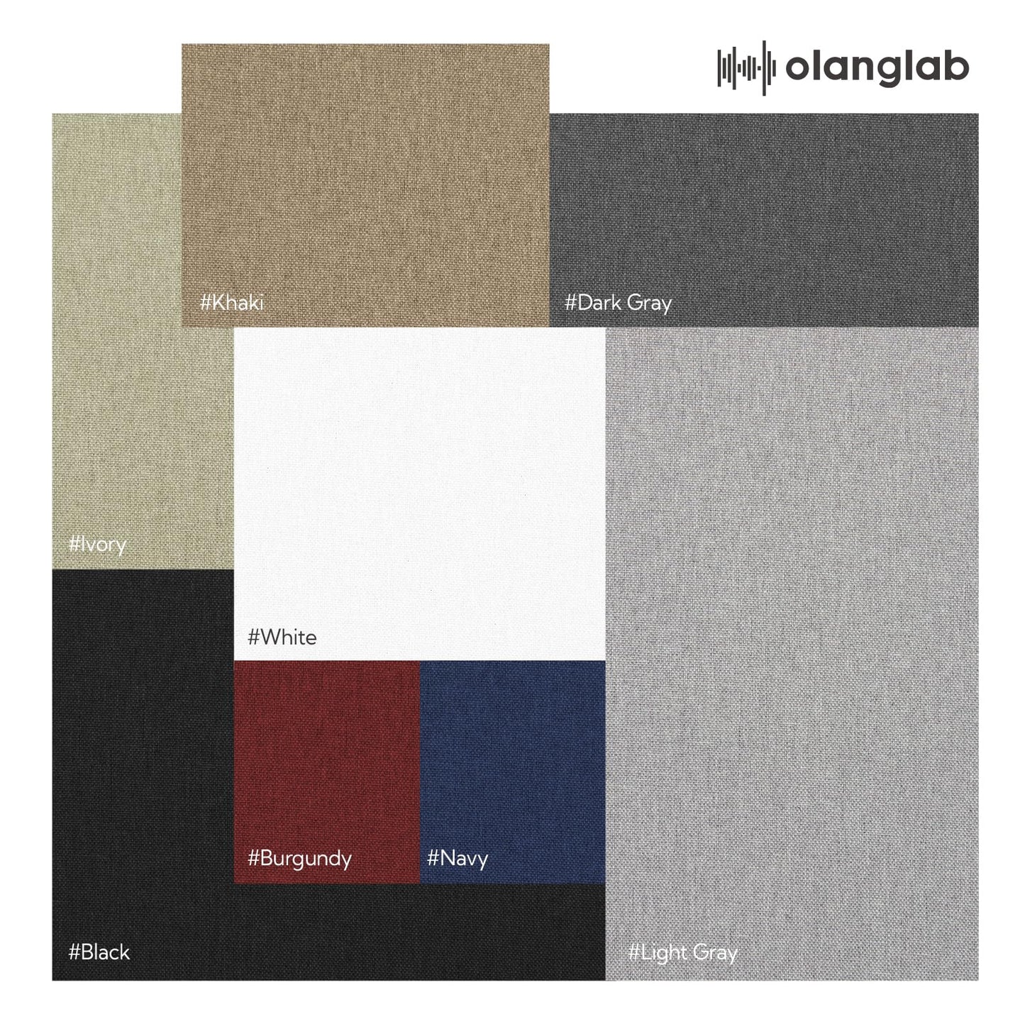 Olanglab Acoustic Panels 2 Pack, 48''x24'' Large Sound Panels, Fabric Wrapped Sound Proof Foam Panels for Walls, Sound Absorbing Panels for Recording Studio Acoustical Treatments (Dark Gray)