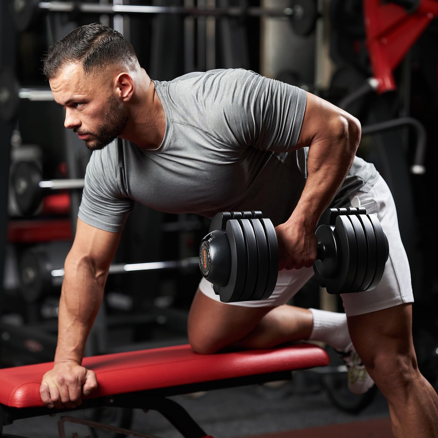 ALTLER 52LBS Pair Adjustable Dumbbells Set Premium Rubber Coated Dumbbell Set with Secure Locking Mechanism for Safe & Customizable Strength Training