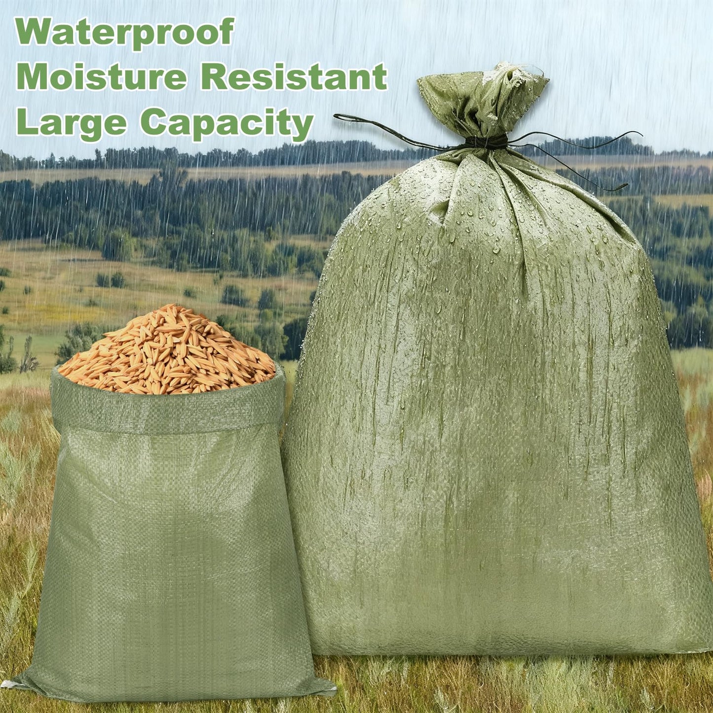 PATIKIL Heavy Duty Sand Bags, (15.8"x19.7", Gray) (10 Pcs), Empty Sandbags Woven Polypropylene Sandbags Sand Bags Suit for - Flooding Weight Construction Earth Bag Homes