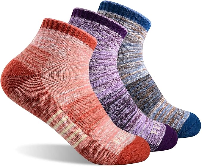 FEIDEER Hiking Walking Socks For Women, Multi-pack Outdoor Recreation Socks Moisture Wicking Crew Socks