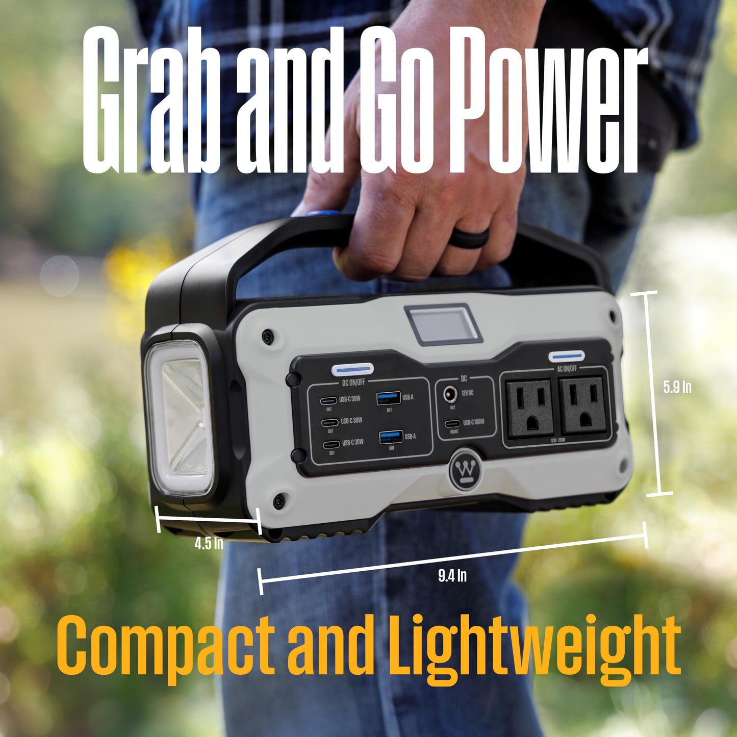 Westinghouse iGen400s 400 Watt, 183Wh Portable Power Station and Solar Generator with LED Display and DC Outlet for Camping, Home, Travel, Indoor/Outdoor Use (Solar Panel Not Included)