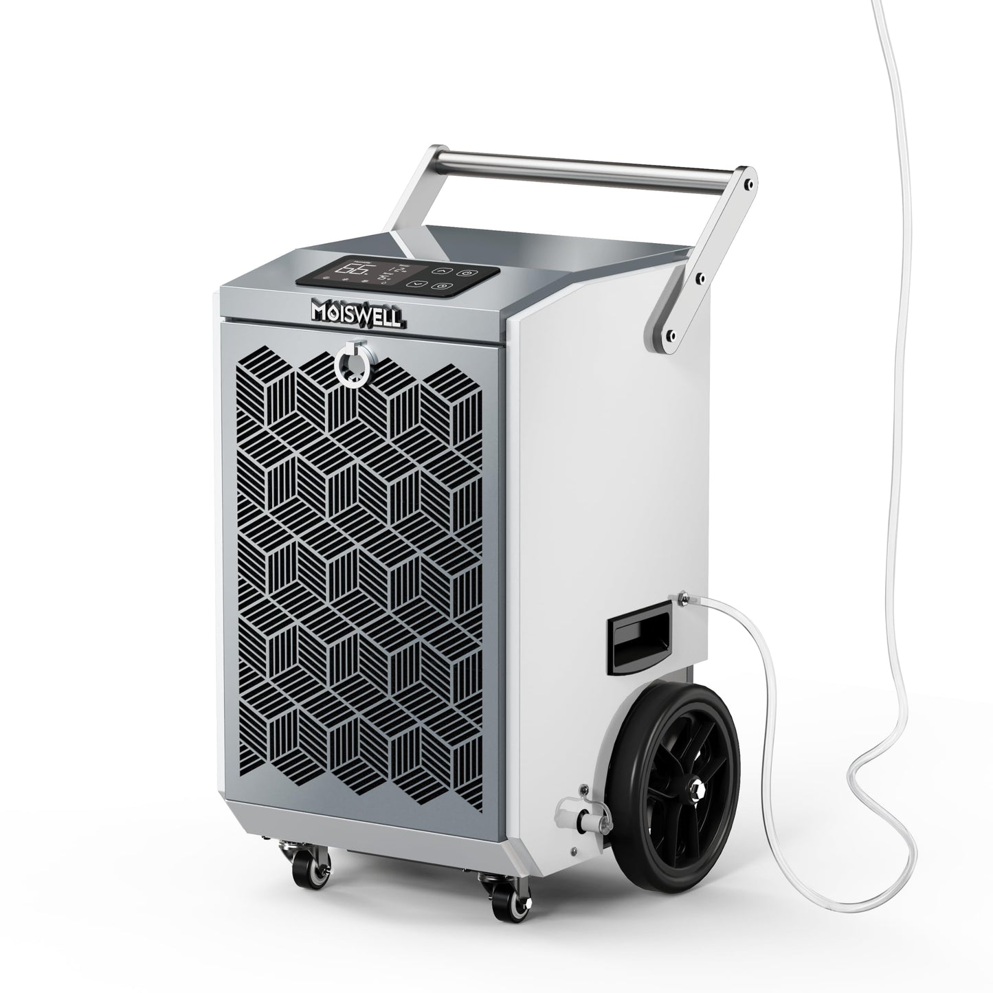 Moiswell 160 Pints Commercial Dehumidifier with Pump and Drain Hose for Basements, Heavy Duty Commercial Grade Dehumidifiers for Large Spaces, Warehouse, Industry Water Damage Unit, Auto Defrost